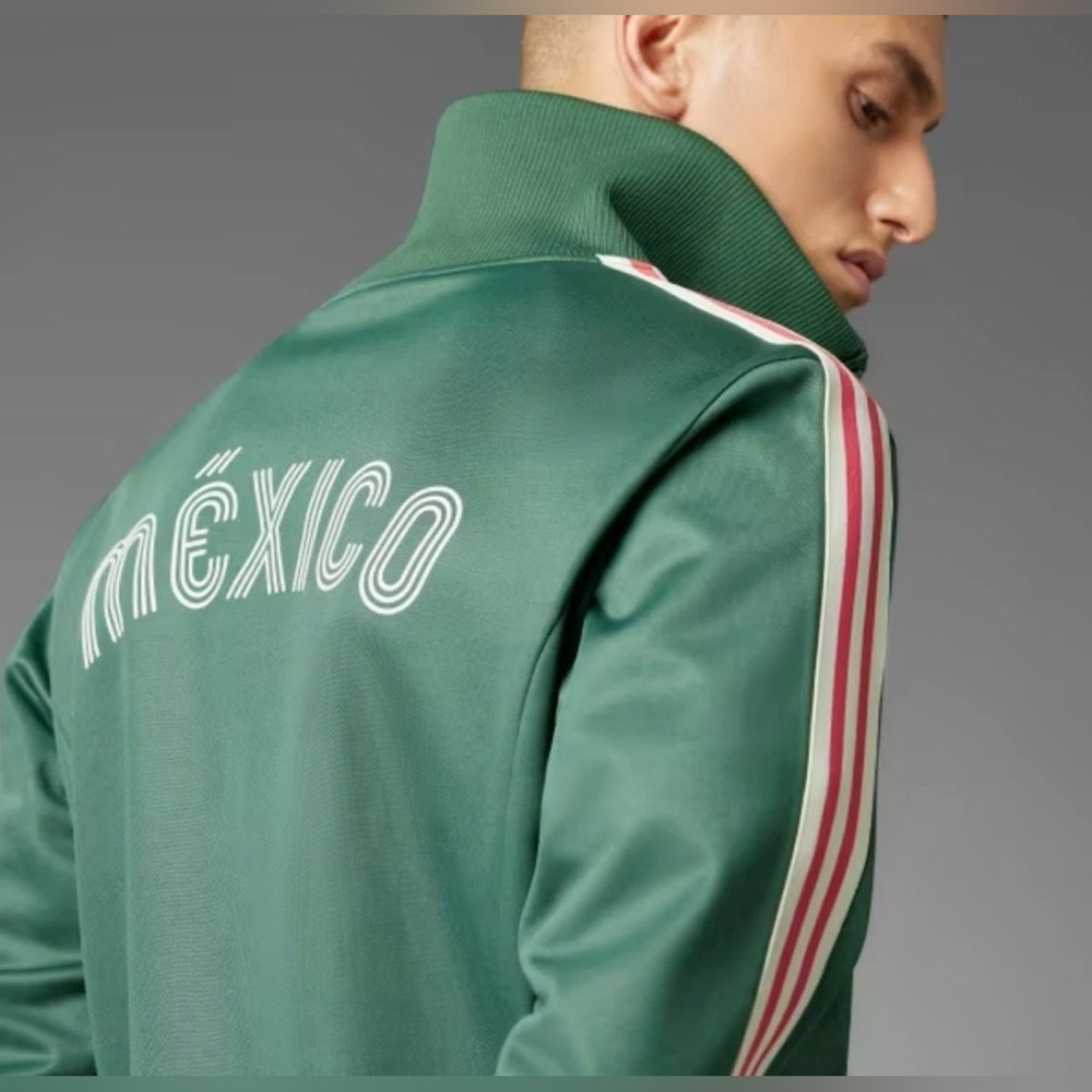 Adidas Originals Mexico Track Jacket Green Full Zip Mens Small Soccer NEW NWT - Picture 3 of 5